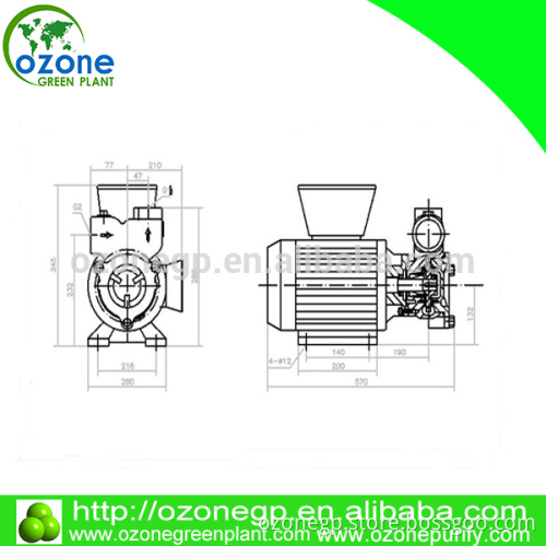 Ozone gas liquid mixing pump edible plant ozone disinfection machine in food sterilization space in addition to smell
